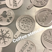 Small coffee stencils 3D Printing 221898