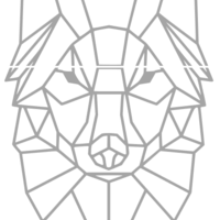 Polygon Wolf / Geometrical Animal / Deco / Dekor - Thumbnail 2