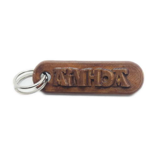 AINHOA Personalized keychain embossed letters 3D Print 222238