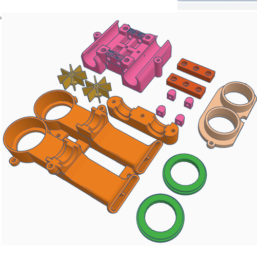 V6 holder + fan ( CD_ROM dc motor ) + holder 3D Print 222402