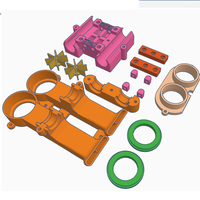 Small V6 holder + fan ( CD_ROM dc motor ) + holder 3D Printing 222402