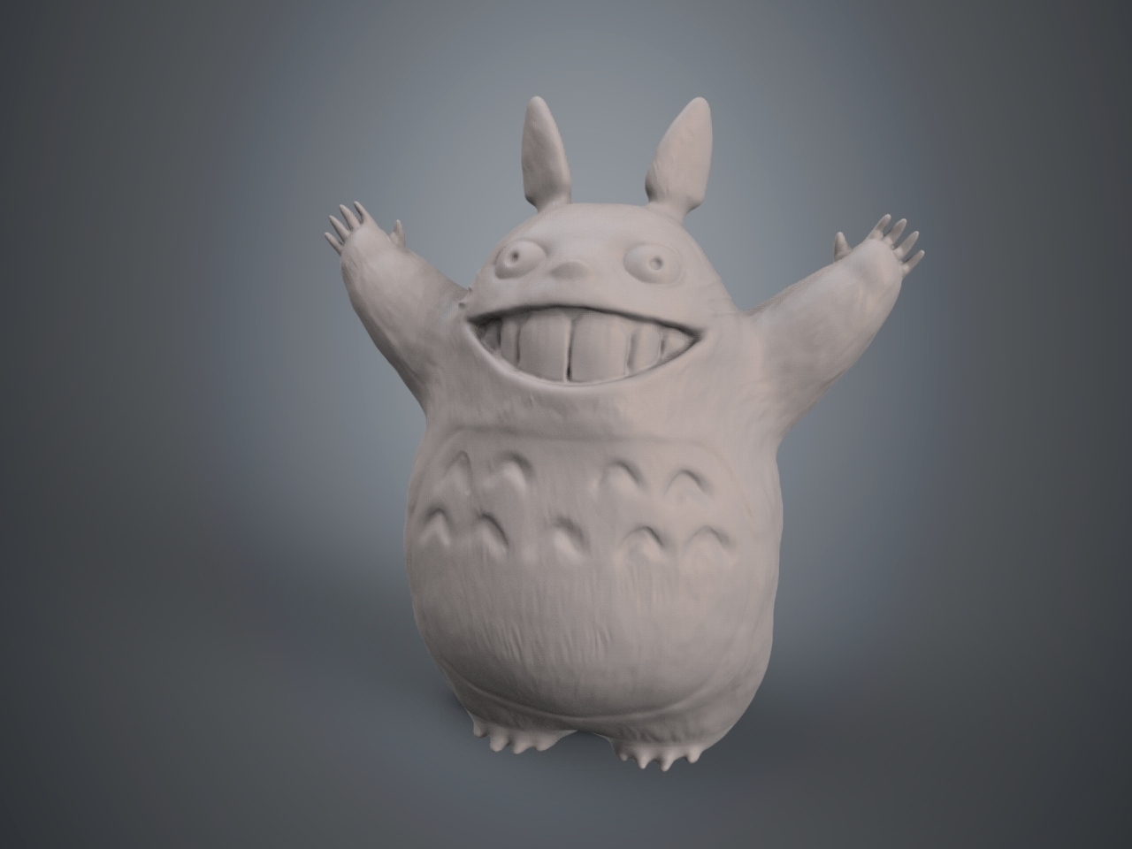 3d Printed Totoro By Jgranite73 Pinshape