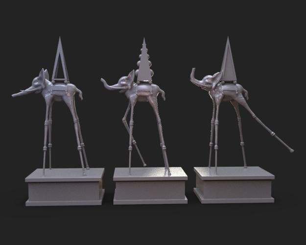 Dali Elephants 3D Print 222587