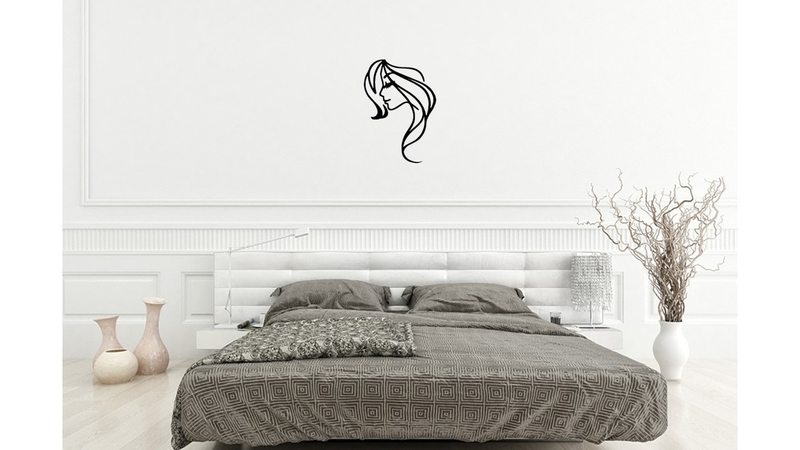 Girl face sketch wall art