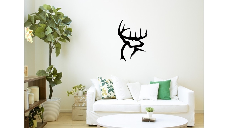 Deer head wall art