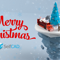   Low poly Christmas Truck - Thumbnail 1