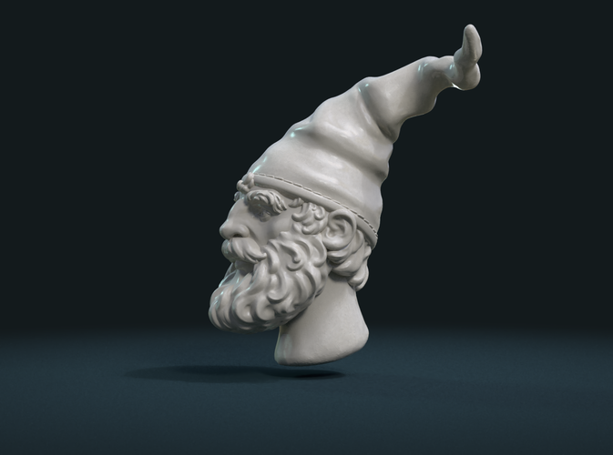 Gnome Head 3D Print 222706