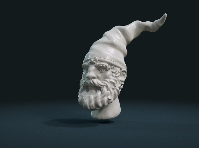 Gnome Head 3D Print 222707