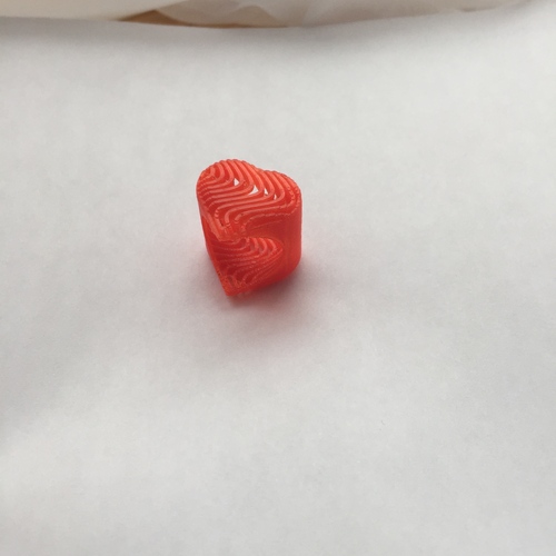 Wave Heart Ring 3D Print 22271
