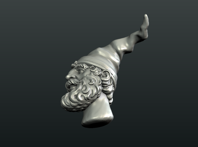 Gnome Head 3D Print 222711