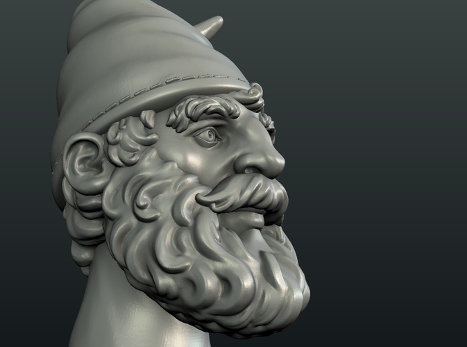 Gnome Head 3D Print 222717