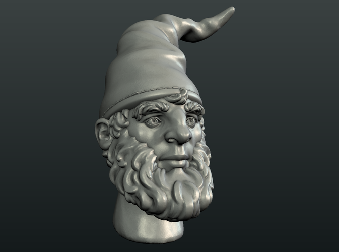 Gnome Head 3D Print 222722