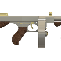 Small Tommy Gun Prop 3D Printing 222766