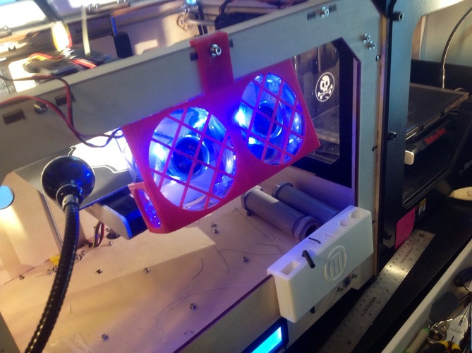 Fan mounts for Flashforge, CTC & Makerbots 3D Print 22286