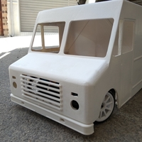 RC truck body delivery 1 10 scale 3D print model - Thumbnail 3