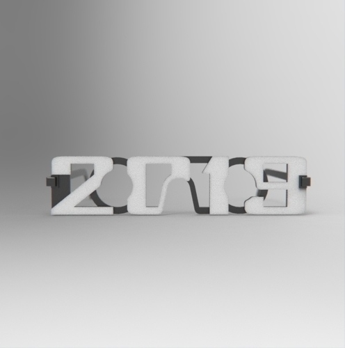 New Years 2019 Glasses 3D Print 222915