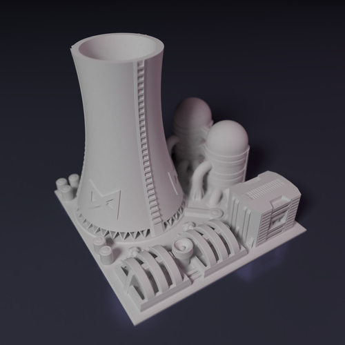 Nuclear power plant - Building 3D Print 223198