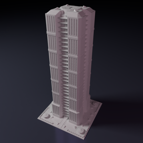 Skyscraper building for game like Monsterpocalypse 3D Print 223204