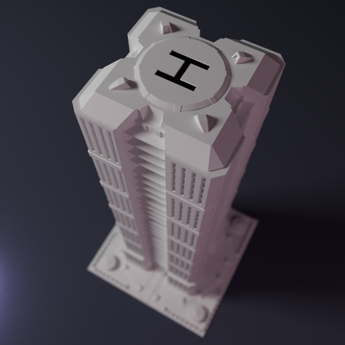 Skyscraper building for game like Monsterpocalypse 3D Print 223206