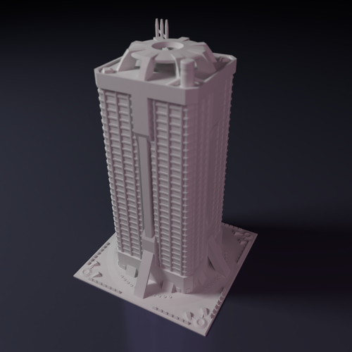 Apartment block building for games like Monsterpocalypse 3D Print 223215