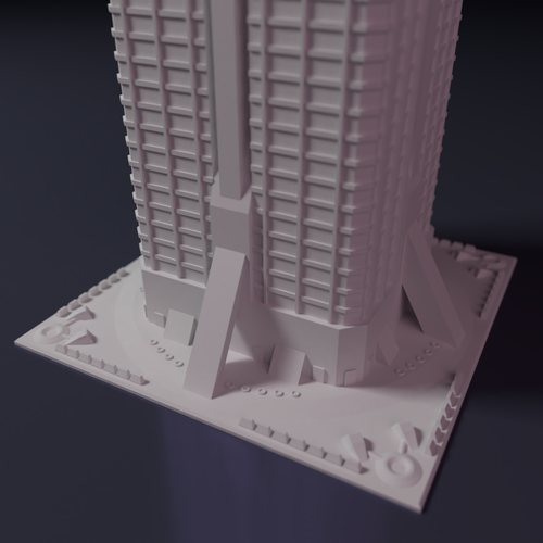 Apartment block building for games like Monsterpocalypse 3D Print 223216