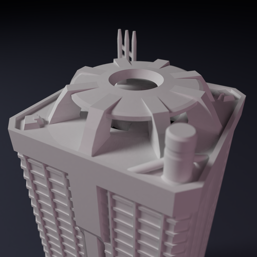 Apartment block building for games like Monsterpocalypse 3D Print 223217