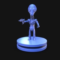 Small Retro Alien 1950s 3D Printing 223259