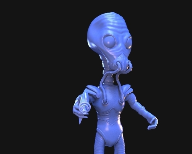 Retro Alien 1950s 3D Print 223268