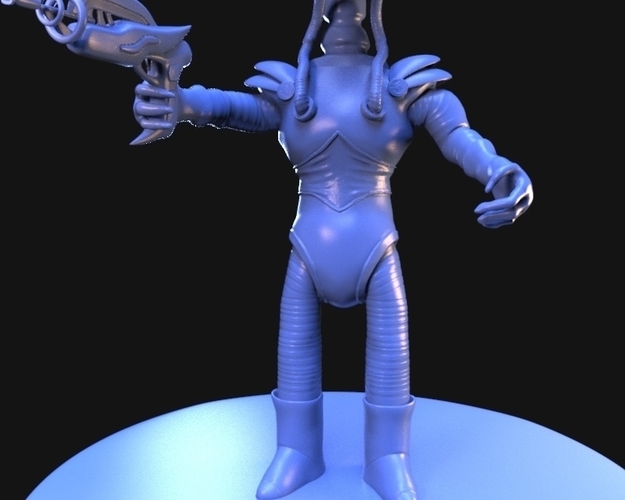 Retro Alien 1950s 3D Print 223270