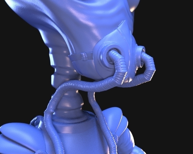 Retro Alien 1950s 3D Print 223276