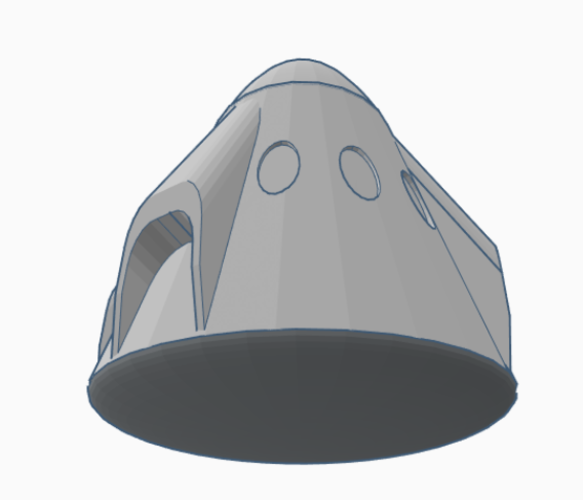 SPACEX Dragon Capsule (Manned) 3D Print 223384