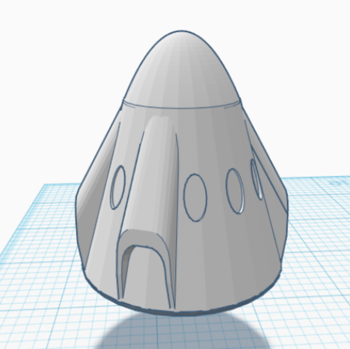 SPACEX Dragon Capsule (Manned) 3D Print 223385