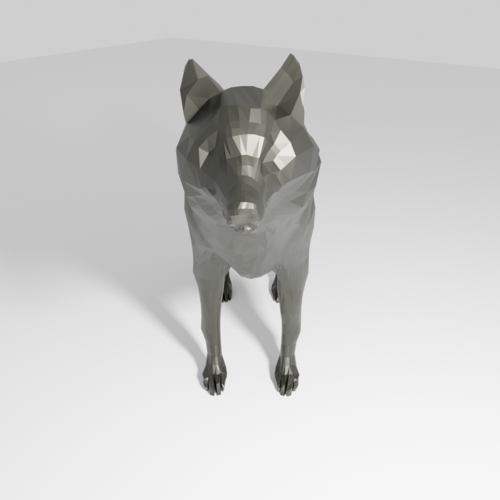 Low Poly Wolf 3D Print 223452