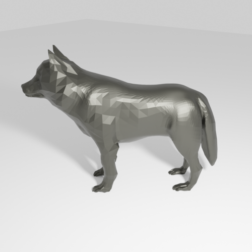 Low Poly Wolf 3D Print 223453