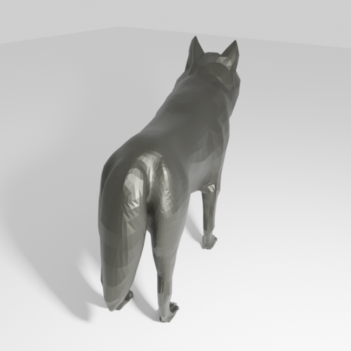 Low Poly Wolf 3D Print 223454