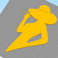 Silhouette lady profile wall Art - Thumbnail 2