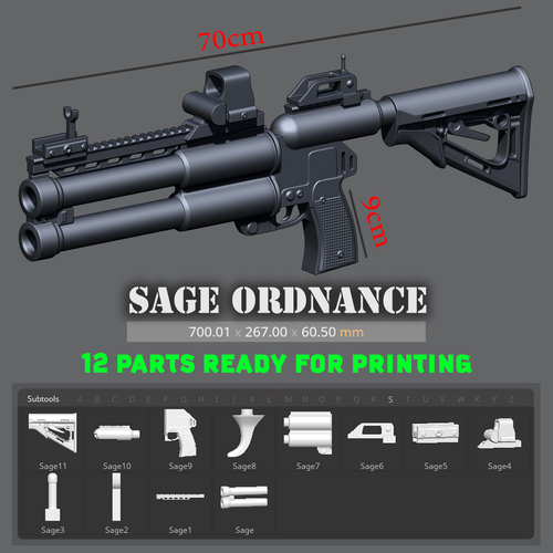 ​Sage ordnance Deuce GUN 3D Print 223587