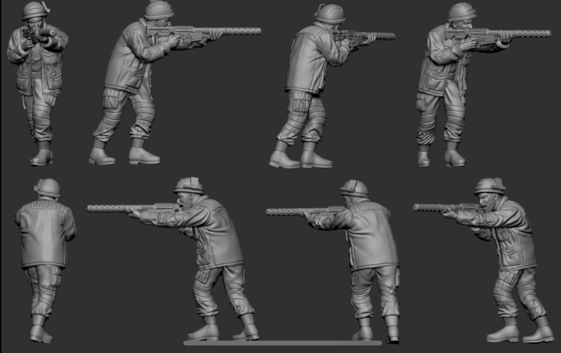 hf wargaming Miltia attacking with helmet