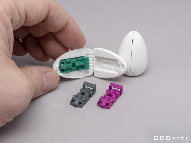 Surprise Egg #8 - Tiny Racecar 3D Print 223850
