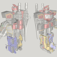 ARTICULATED POWER ROBOT NOT DINO MEGAZORD NO SUPPORT - Thumbnail 2