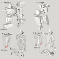 ARTICULATED POWER ROBOT NOT DINO MEGAZORD NO SUPPORT - Thumbnail 4
