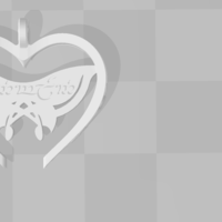 Sindarin Elvish Butterfly Heart Pendant - Thumbnail 5