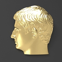 Small Augustus Emperor Pendant  3D Printing 224291