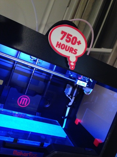 Printer Badge (Hours) 3D Print 22432