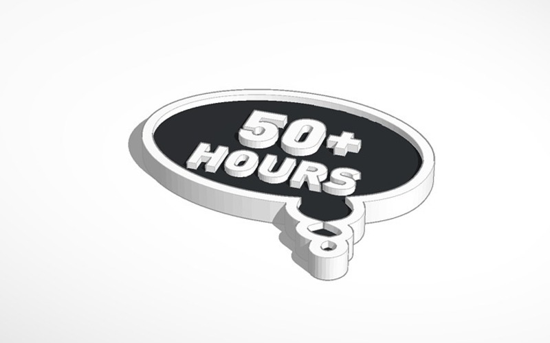Printer Badge (Hours) 3D Print 22433
