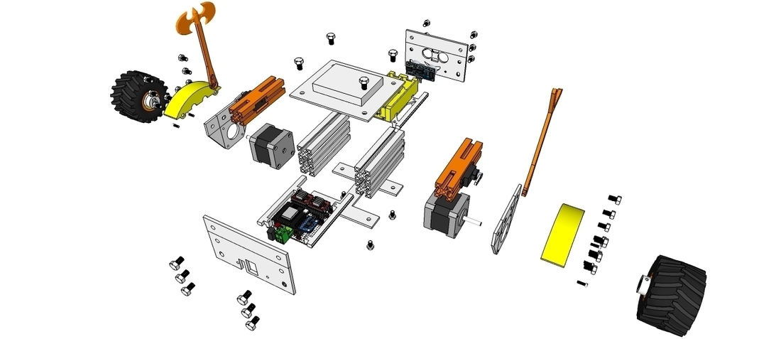 ProfileBlock™ - Balancing Robot - DIY Robot Platform 3D Print 224448