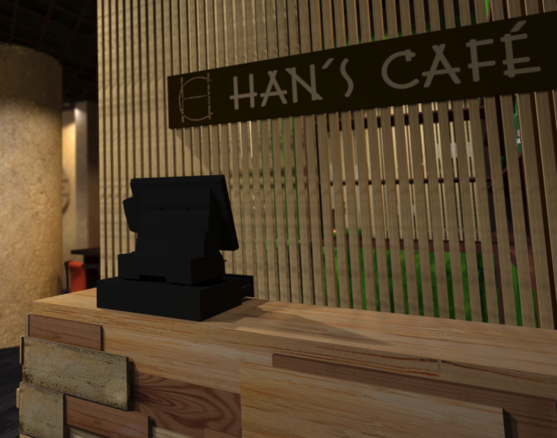 Modern Wooden Cladding Counter