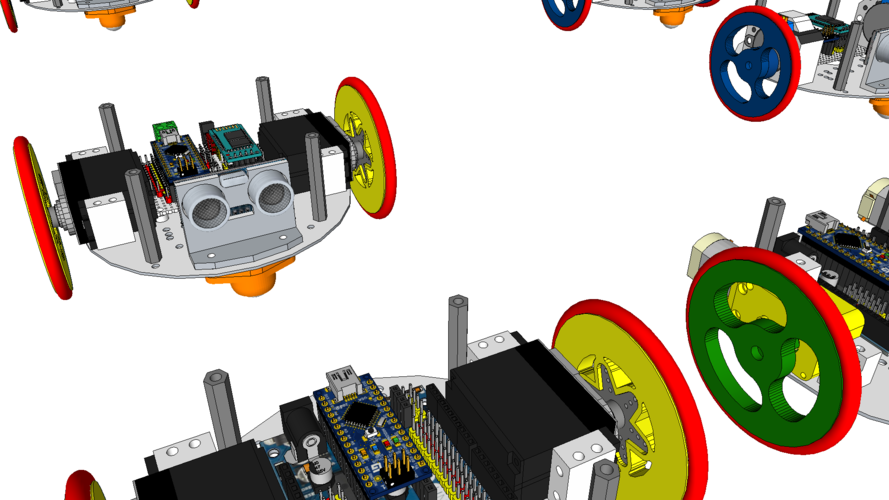 diskBot™ - DIY Robot Platform - Design Concepts 3D Print 224630