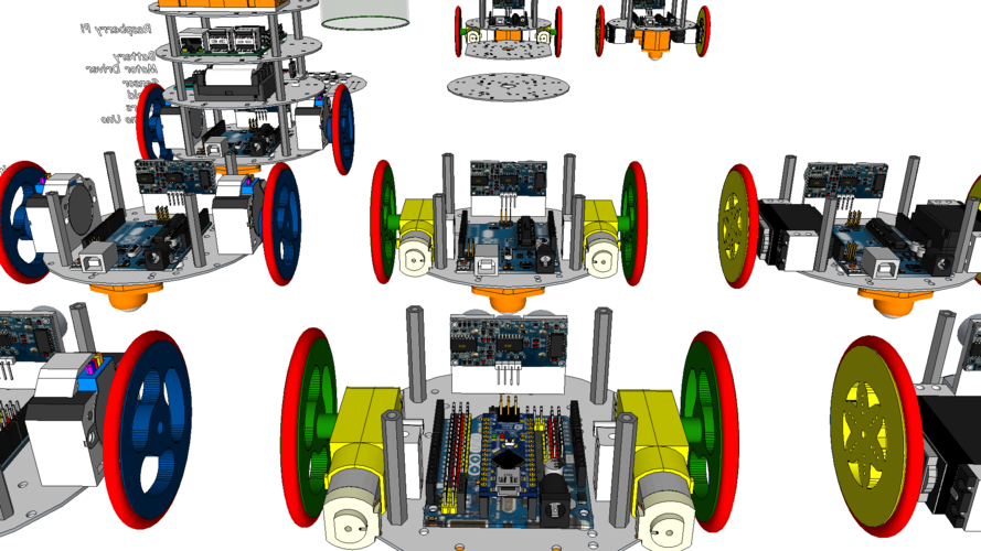 diskBot™ - DIY Robot Platform - Design Concepts 3D Print 224637