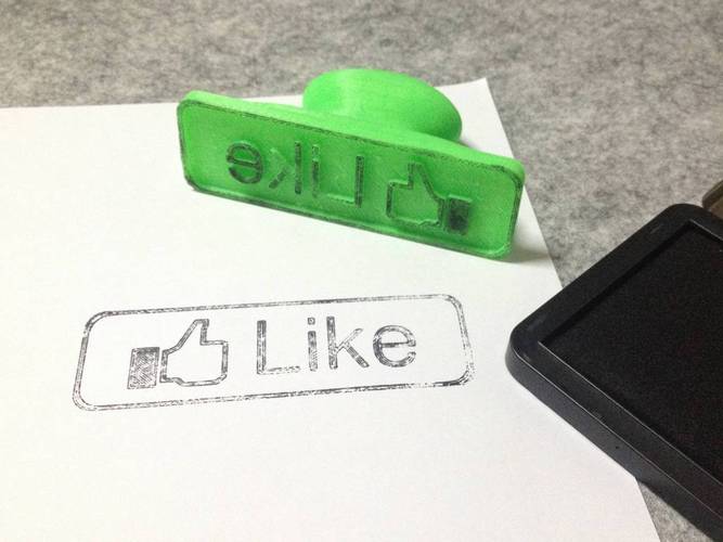 "Like" stamp 3D Print 22470